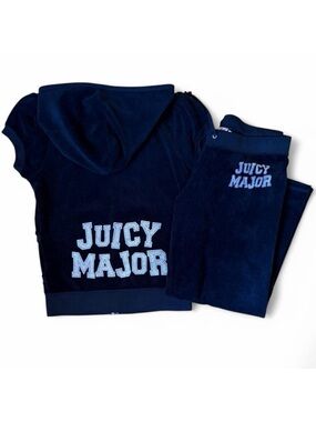 🖤🎓 Vintage Y2K Made in America Juicy Couture Terry Tracksuit JUICY MAJOR